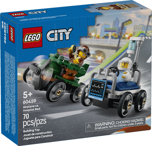 60459 Airplane vs. Hospital Bed Race Car Pack